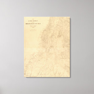 Map of the district of the High Plateaus of Utah Canvas Print