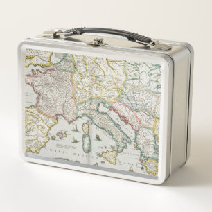 Map of the Empire of Charlemagne Metal Lunch Box