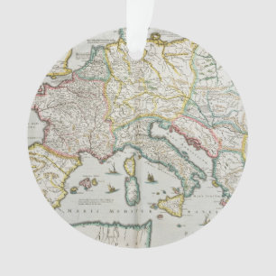 Map of the Empire of Charlemagne Ornament