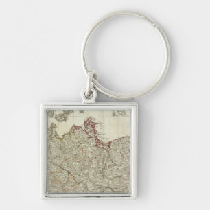 Map of the Empire of Germany Northern section Keychain