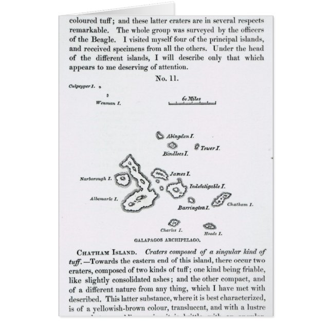 Map of the Galapagos Archipelago, 1844 (Front)
