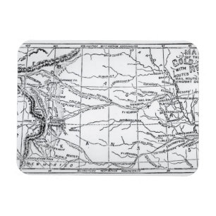 Map of the Gold Region, published in 'The Weekly' Magnet