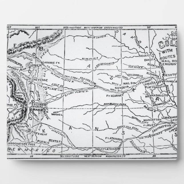 Map of the Gold Region, published in 'The Weekly' Plaque (Front)