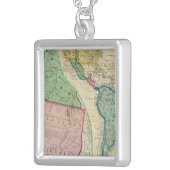 Map of the Gold Regions of California Silver Plated Necklace (Front Right)