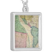 Map of the Gold Regions of California Silver Plated Necklace (Front Left)