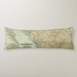 Map Of The Grand Trunk Pacific Railway Body Pillow