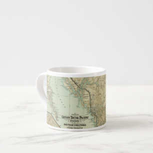 Map Of The Grand Trunk Pacific Railway Espresso Cup