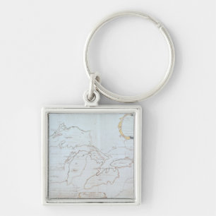 Map of the Great Lakes Keychain