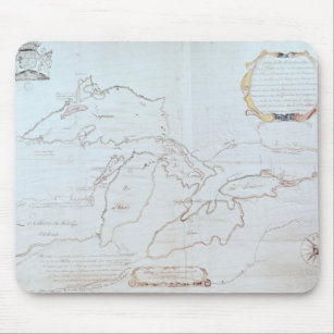 Map of the Great Lakes Mouse Pad