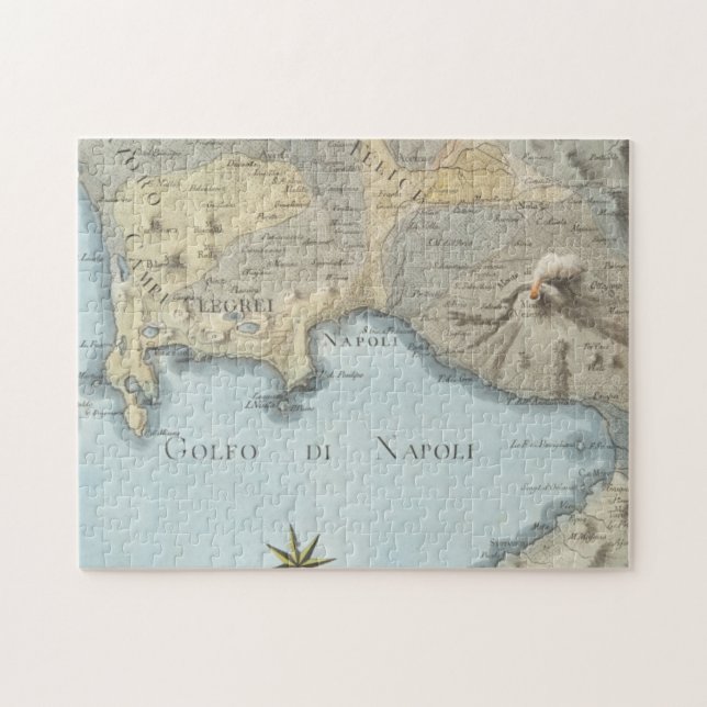 Map of the Gulf of Naples and Surrounding Area Jigsaw Puzzle (Horizontal)