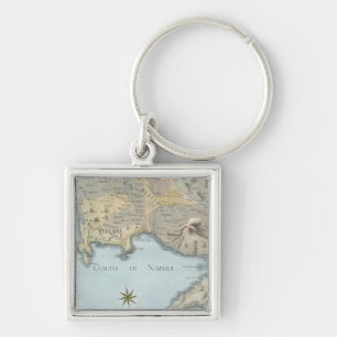 Map of the Gulf of Naples and Surrounding Area Keychain