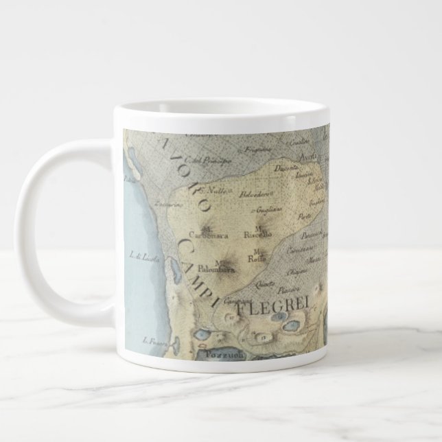 Map of the Gulf of Naples and Surrounding Area Large Coffee Mug (Left)