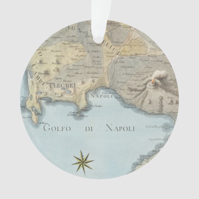 Map of the Gulf of Naples and Surrounding Area Ornament (Front)