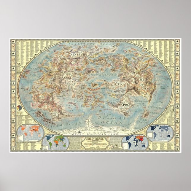 Map of the internet 2.0. poster (Front)