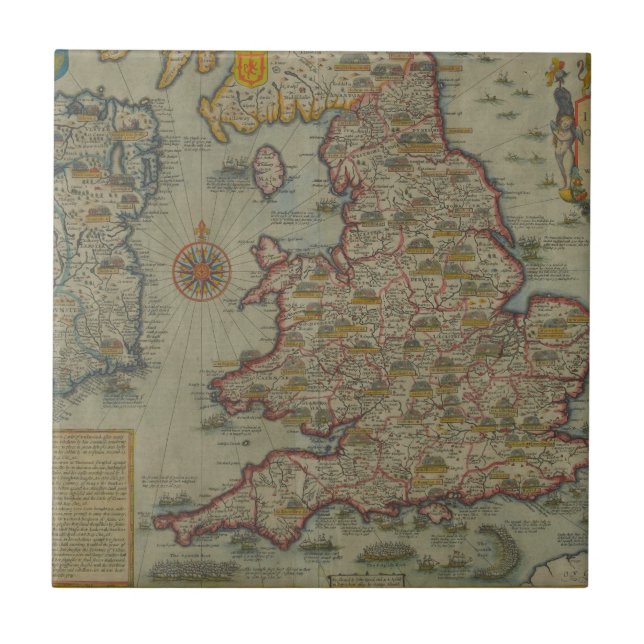 Map of The Invasions of England & Ireland Tile (Front)