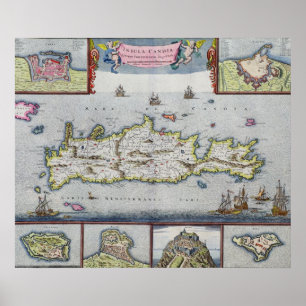 Map of the Island of Candia Poster