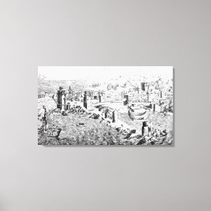Map of the Island of Rhodes Canvas Print