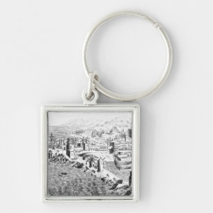 Map of the Island of Rhodes Keychain
