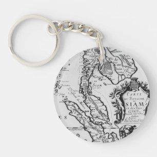 Map of the Kingdom of Siam Keychain
