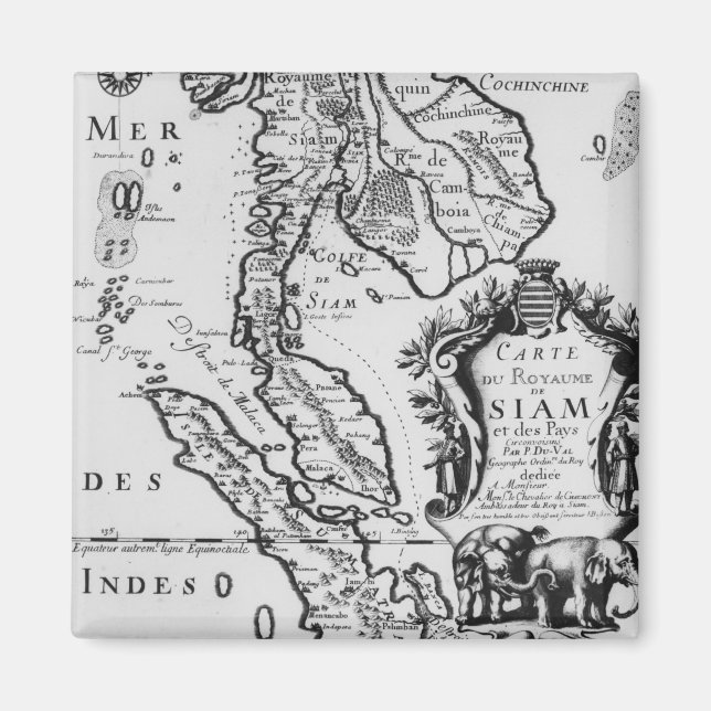 Map of the Kingdom of Siam Magnet (Front)