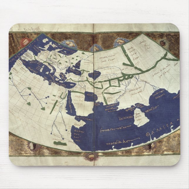 Map of the known world, from 'Geographia' Mouse Pad (Front)