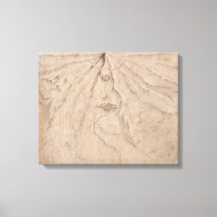 Map of The Lonley Mountain Canvas Print