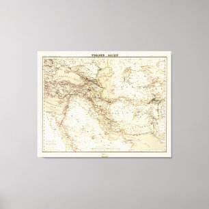 Map of the Middle East (1855) Canvas Print