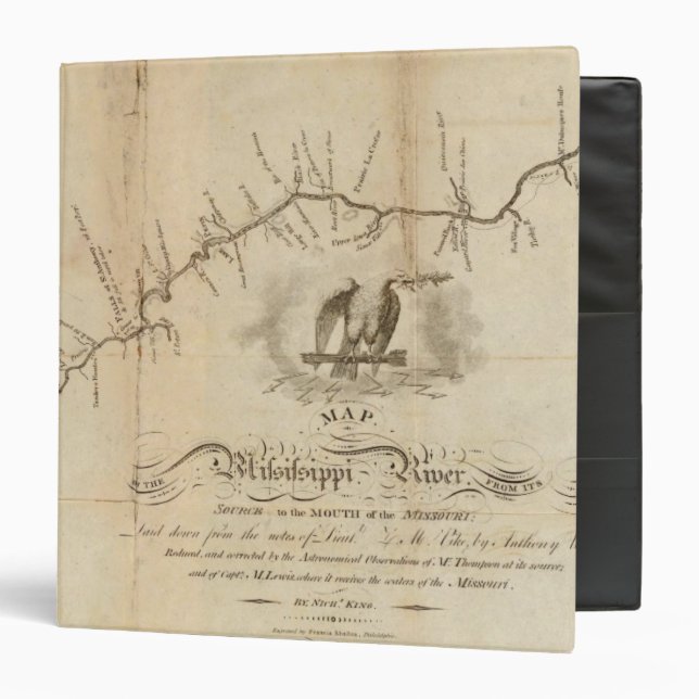 Map of the Mississippi River Binder (Front/Inside)