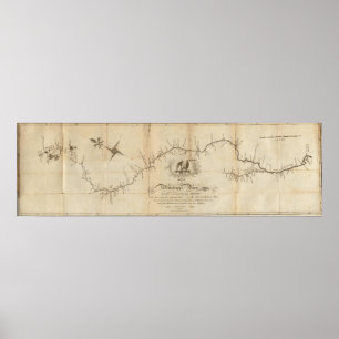 Map of the Mississippi River Poster