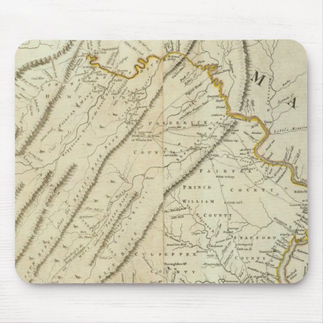 Map of the most Inhabited part of Virginia, NJ. PA Mouse Pad (Front)