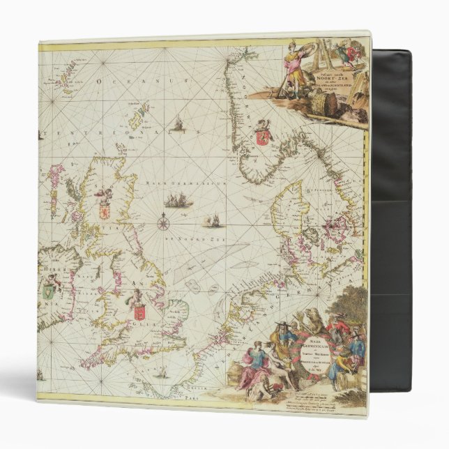 Map of the North Sea, c.1675 Binder (Front/Inside)