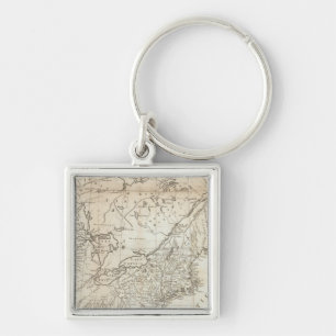 Map of the Northern and Middle States Keychain