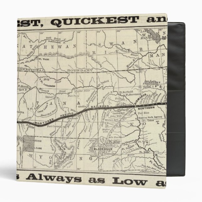 Map of the Northern Pacific Railroad Binder (Front/Inside)