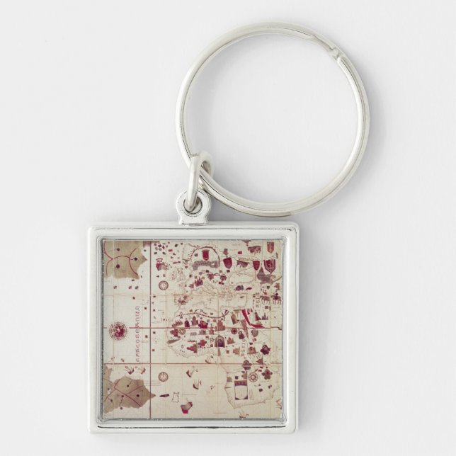 Map of the Old and New Worlds, c.1500 Keychain (Front)