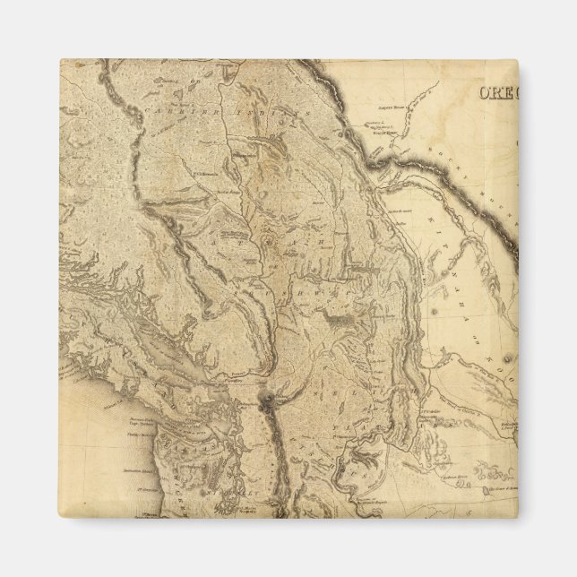 Map of the Oregon Territory Magnet (Front)