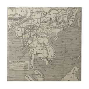 Map of the Proposed Route to China from Burma Tile