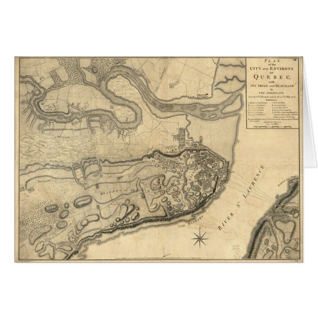Map of the Province of Quebec Canada (1776) (Front Horizontal)