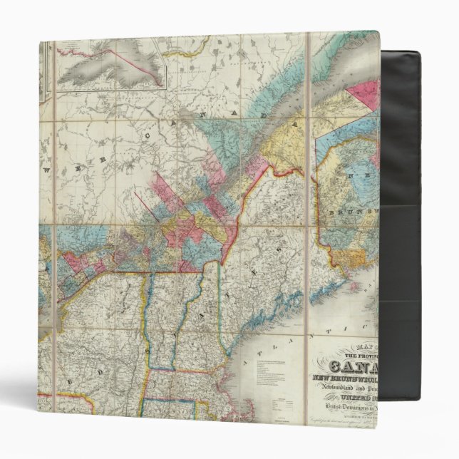 Map Of The Provinces Of Canada Binder (Front/Inside)