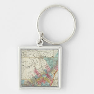 Map Of The Provinces Of Canada Keychain