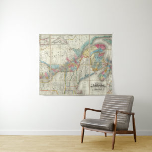 Map Of The Provinces Of Canada Tapestry