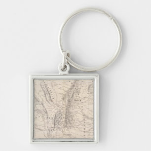 Map of the provinces of Cordova and San Luis Keychain
