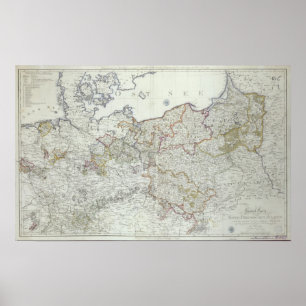 Map of the Prussian States in 1799 Poster