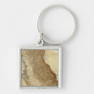 Map Of The San Joaquin Keychain