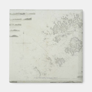 Map of the Scilly Isles in Britain Magnet