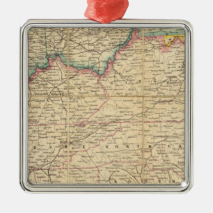 Map of The Seat of Civil War In America Metal Ornament