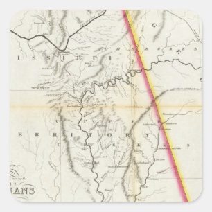 Map of the Seat of War among the Creek Indians Square Sticker