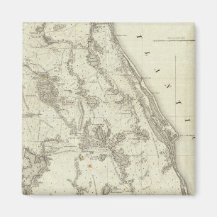 Map Of The Seat Of War In Florida Magnet