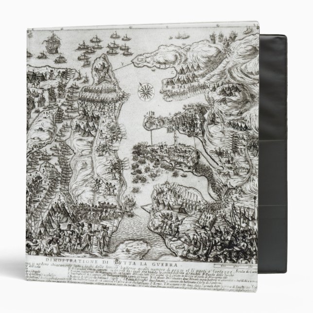 Map of the Siege of Malta in 1565 Binder (Front/Inside)