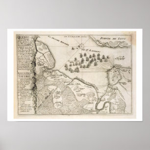 Map of the Siege of Quebec by the British Fleet, 1 Poster