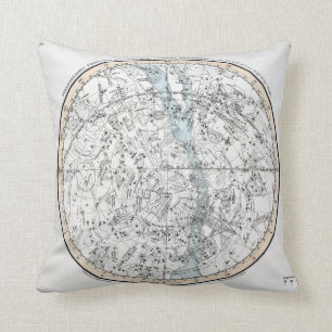 Map of The Southern Hemisphere Plate XXVIII Throw Pillow